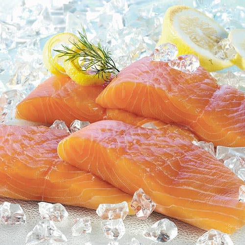 Salmón Porciones sin Piel 160-200 Grs. (0,9 - 1 kg.)