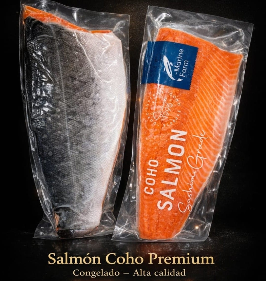 Salmón Filete Coho Premium con Piel 2-3 Libras (0,9 - 1 Kg.)