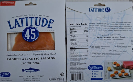 Salmón Ahumado en Frío Laminado 510 grs. (3 Sachets de 170 grs. c/u)